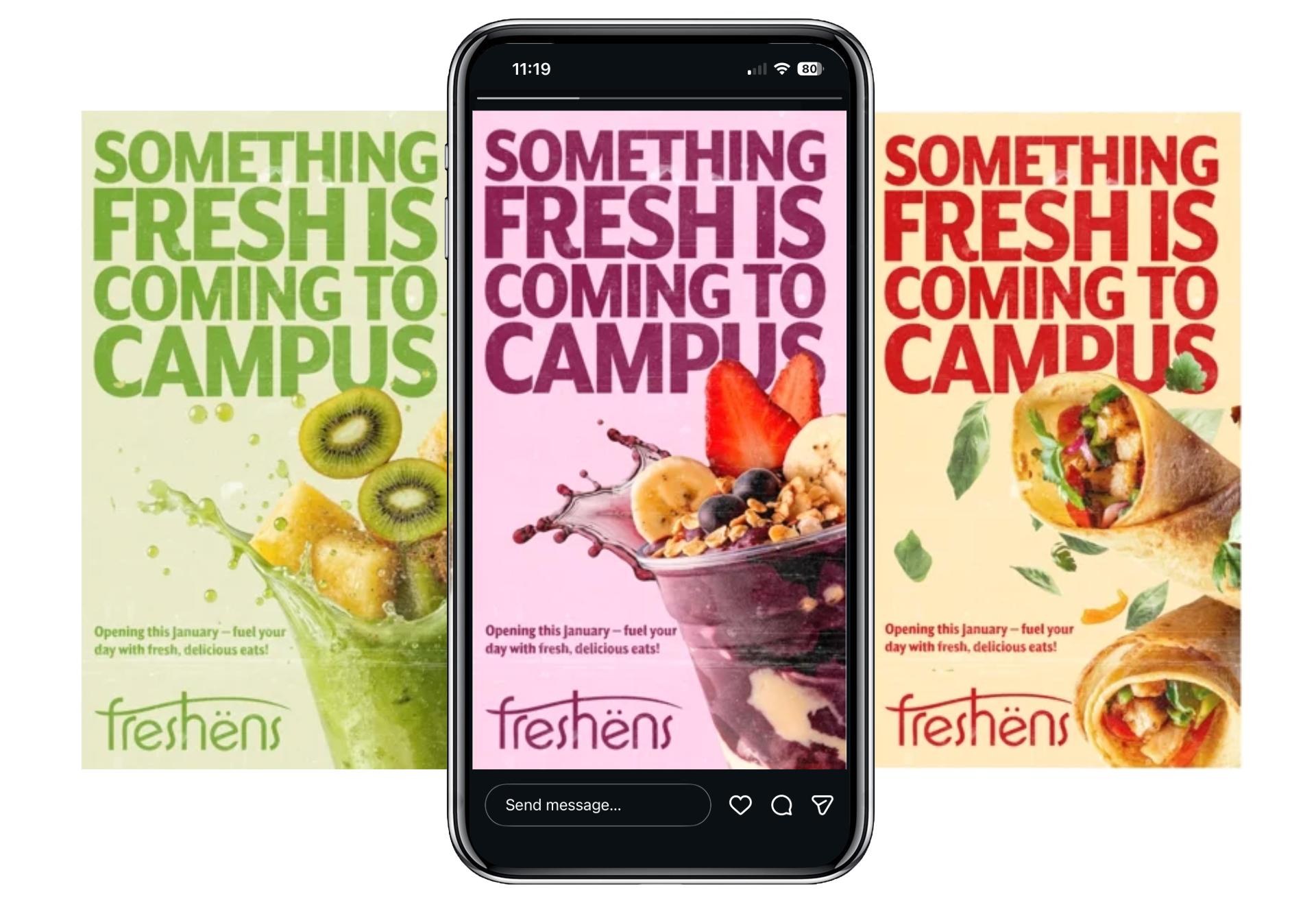 Freshens Social Media Story