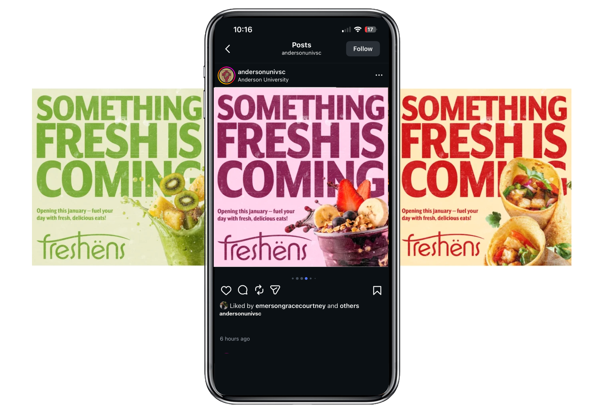 Freshens Social Media Post